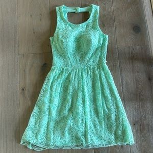 Jodi Kristopher Mint Green Lace Dress- Size 3